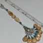 Stitch Marker Set with Lanyard (SNAG FREE)- Beaded Honey Teal
