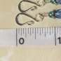 Handmade Removable Stitch Markers- Blue Crystal Shepherd's Hook