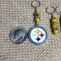 Handmade Beaded Knitting Stitch Markers- Pittsburgh Steelers- Snag Free