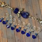 Handmade Knitting Stitch Markers with Lanyard Holder- SNAG FREE- Angel