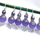 Periwinkle Celtic Knot Stitch Markers for Knitting- Set of 6