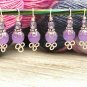 Periwinkle Celtic Knot Stitch Markers for Knitting- Set of 6