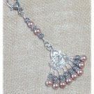 Knitting Stitch Markers with Lanyard Holder- SNAG FREE- Glass Pearls