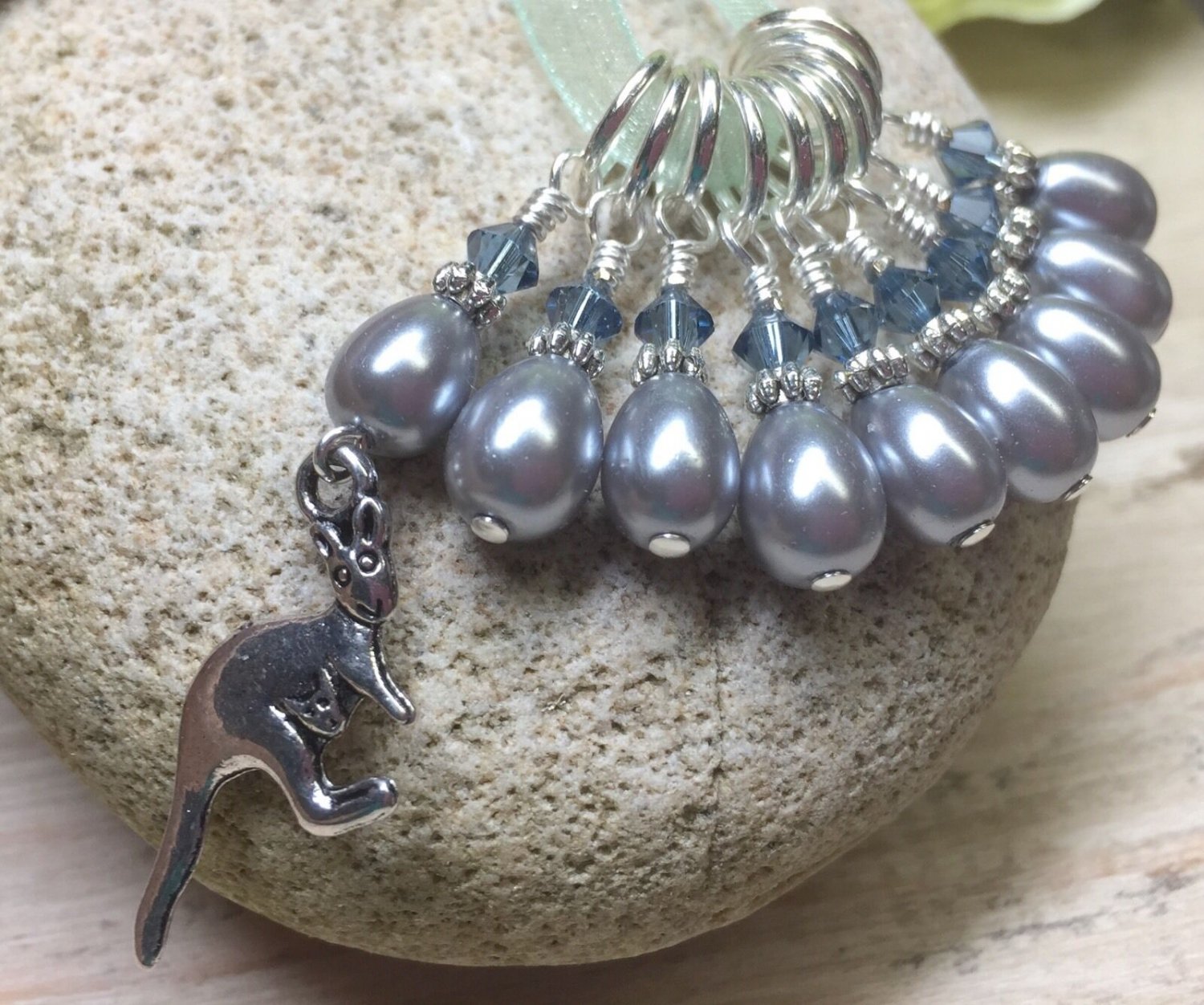 Kangaroo Stitch Marker Set (SNAG FREE)- Handmade Knitting Gift