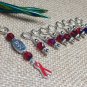 Red Awareness Ribbon Knitting Stitch Marker Set (SNAG FREE)- Set of 9