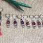 Red Awareness Ribbon Knitting Stitch Marker Set (SNAG FREE)- Set of 9