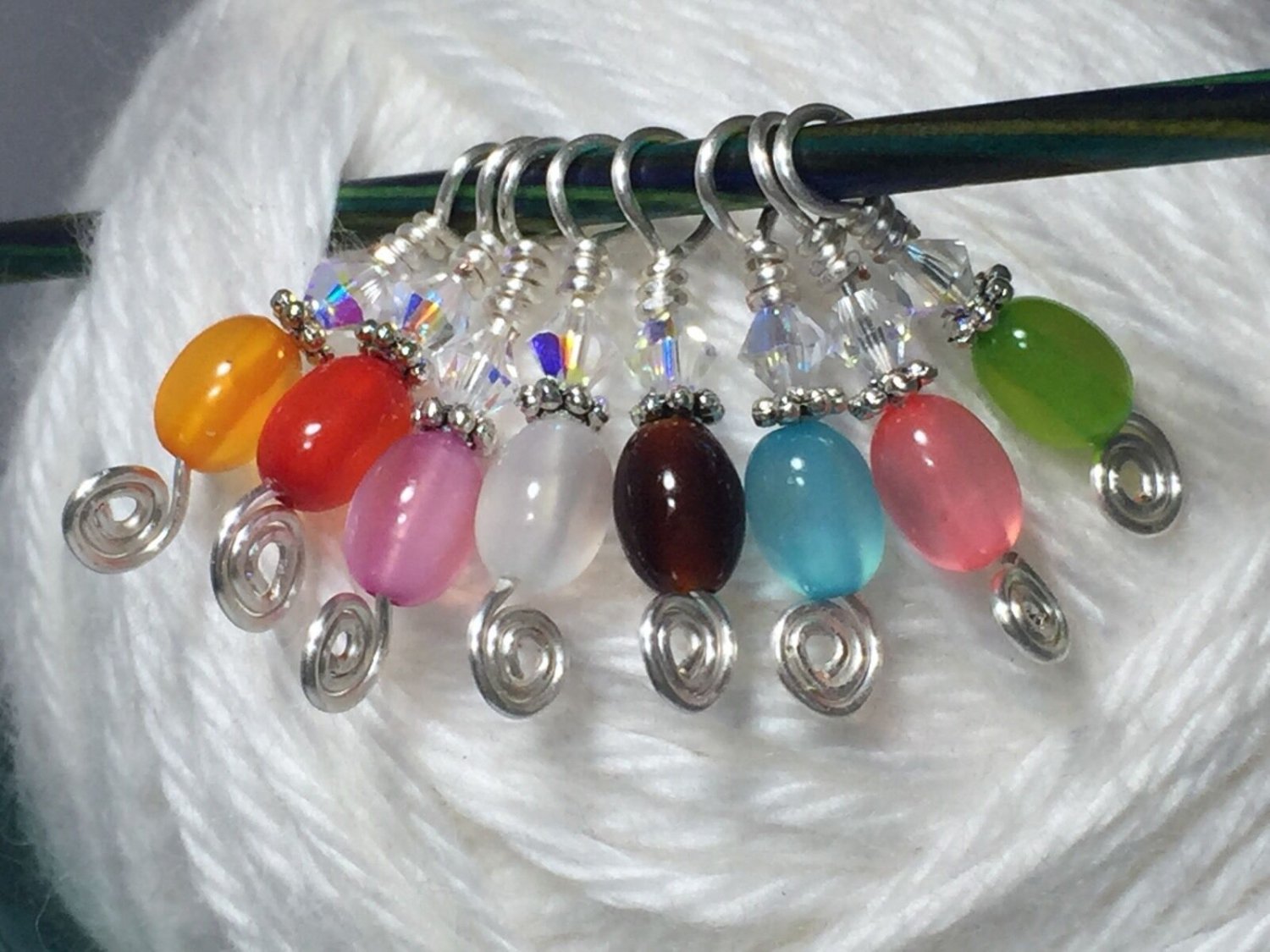 Small Needle Stitch Markers (SNAG FREE)- For Sock Knitters- Fit US3 Needles