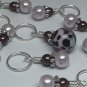 Pink Chocolate Lampwork Stitch Marker Set for Knitting (SNAG FREE)