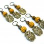 6 Bronze Owl Stitch Markers (SNAG FREE)- Handmade Knitting Tools