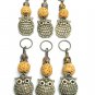 6 Bronze Owl Stitch Markers (SNAG FREE)- Handmade Knitting Tools