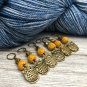 6 Bronze Owl Stitch Markers (SNAG FREE)- Handmade Knitting Tools