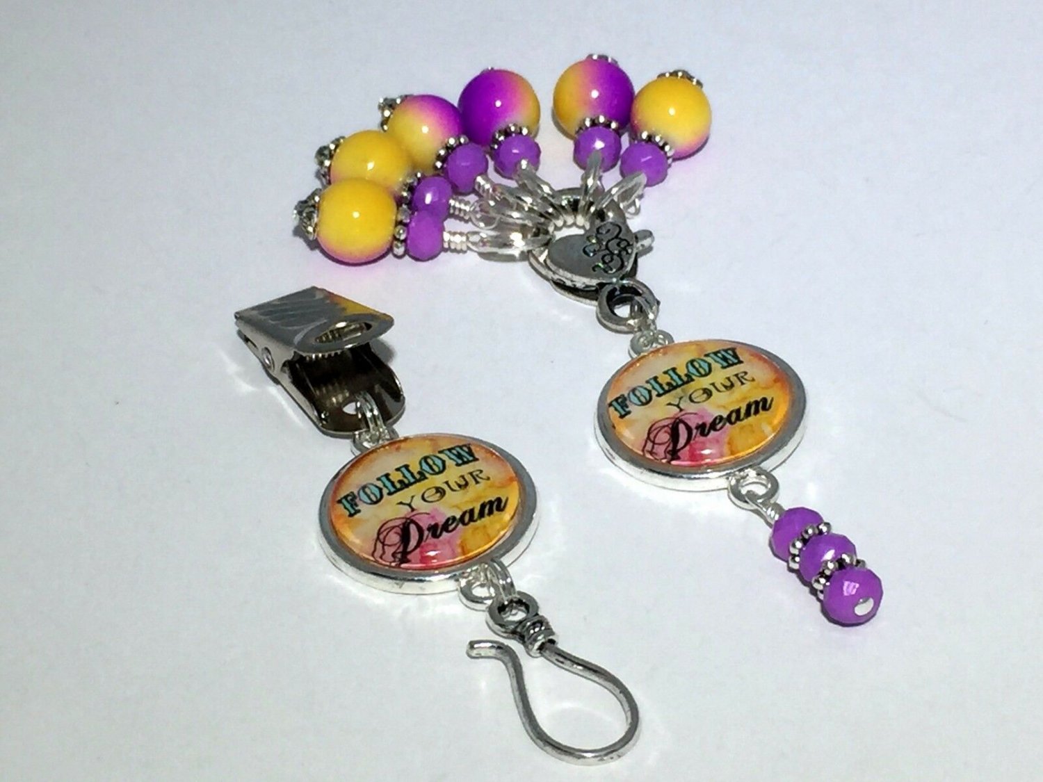 Follow Your Dream Knitting Pin & Stitch Markers