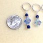 Handmade Knitting Stitch Markers (SNAG FREE)- Light Blue Crystal