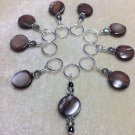 Mother Of Pearl Handmade Knitting Stitch Marker Set (SNAG FREE)- Set of 9