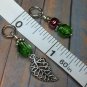 Handmade Knitting Stitch Markers (SNAG FREE)- Filigree Leaf