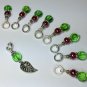 Handmade Knitting Stitch Markers (SNAG FREE)- Filigree Leaf
