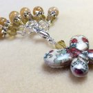 SNAG FREE Stitch Markers with  Beaded Holder- Knitting Tools- Printed Butterfly