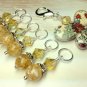 SNAG FREE Stitch Markers with  Beaded Holder- Knitting Tools- Printed Butterfly