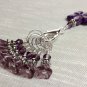 Hand Crafted Snag Free Purple Stitch Markers & Clip Holder For Knitting