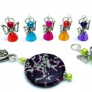 Gumdrop Angel Stitch Markers for Knitting - Set includes 1 Holder & 6 Markers