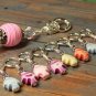 Rainbow Fish Stitch Markers & Matching Clip Holder- Snag Free Knitting Tools