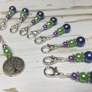 Removable Clip Tree Of Life Stitch Markers - For Knit Or Crochet