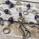 Handmade Cat Stitch Marker Set | Snag Free Knitting Markers