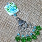 Handmade Knitting Stitch Markers (SNAG FREE) with Blue Flower Holder
