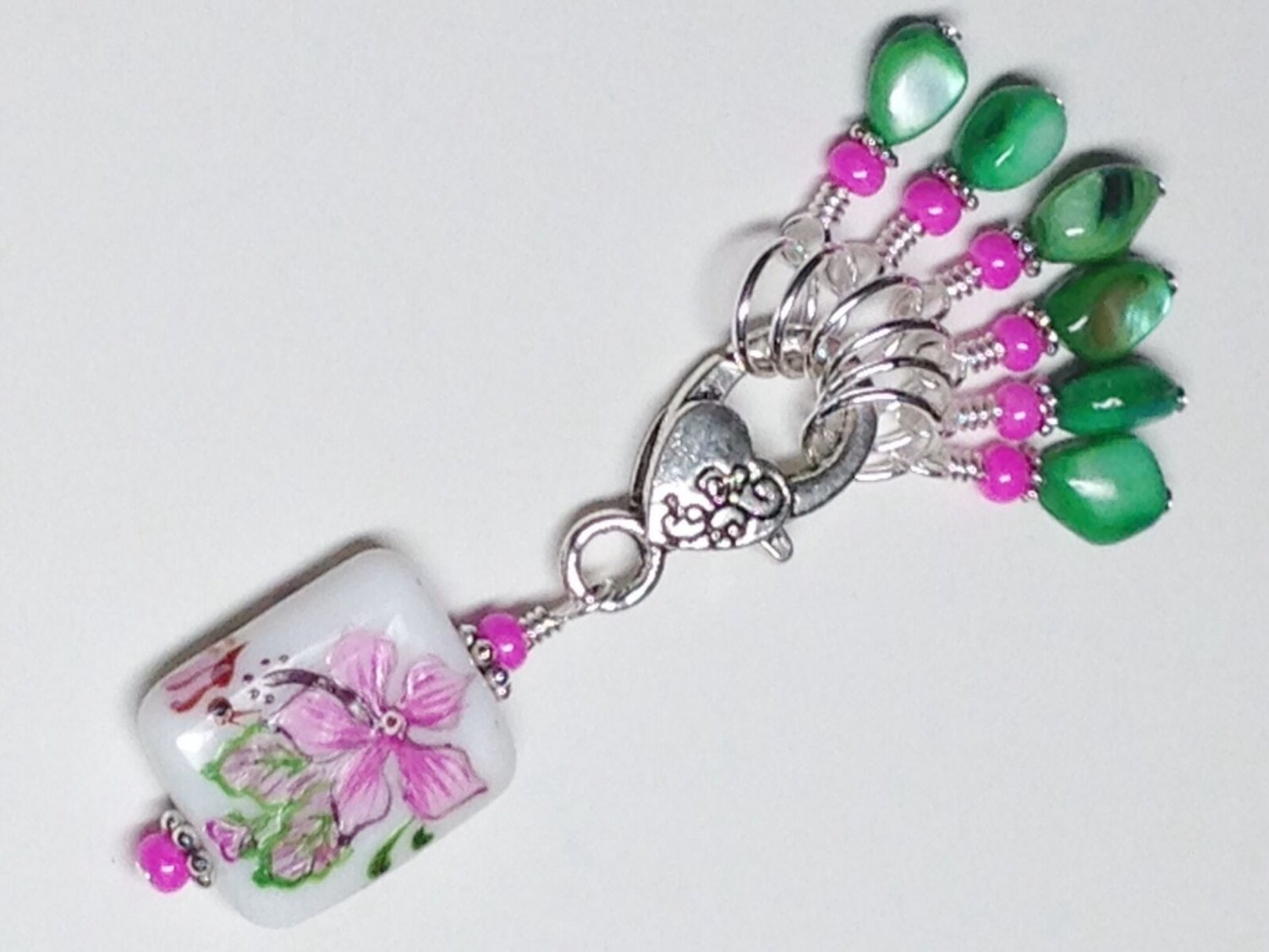 Handmade Knitting Stitch Markers (SNAG FREE) with Beaded Stitch Marker Holder