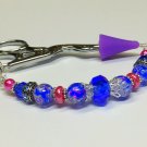 Handmade Beaded Scissor Fob with Scissor Tip Cover for Embroidery Shears