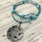 HANDMADE Turquoise Yarn Cutter Pendant Necklace