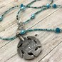 HANDMADE Turquoise Yarn Cutter Pendant Necklace