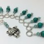 Handmade Turquoise Cat Stitch Marker Set (SNAG FREE)