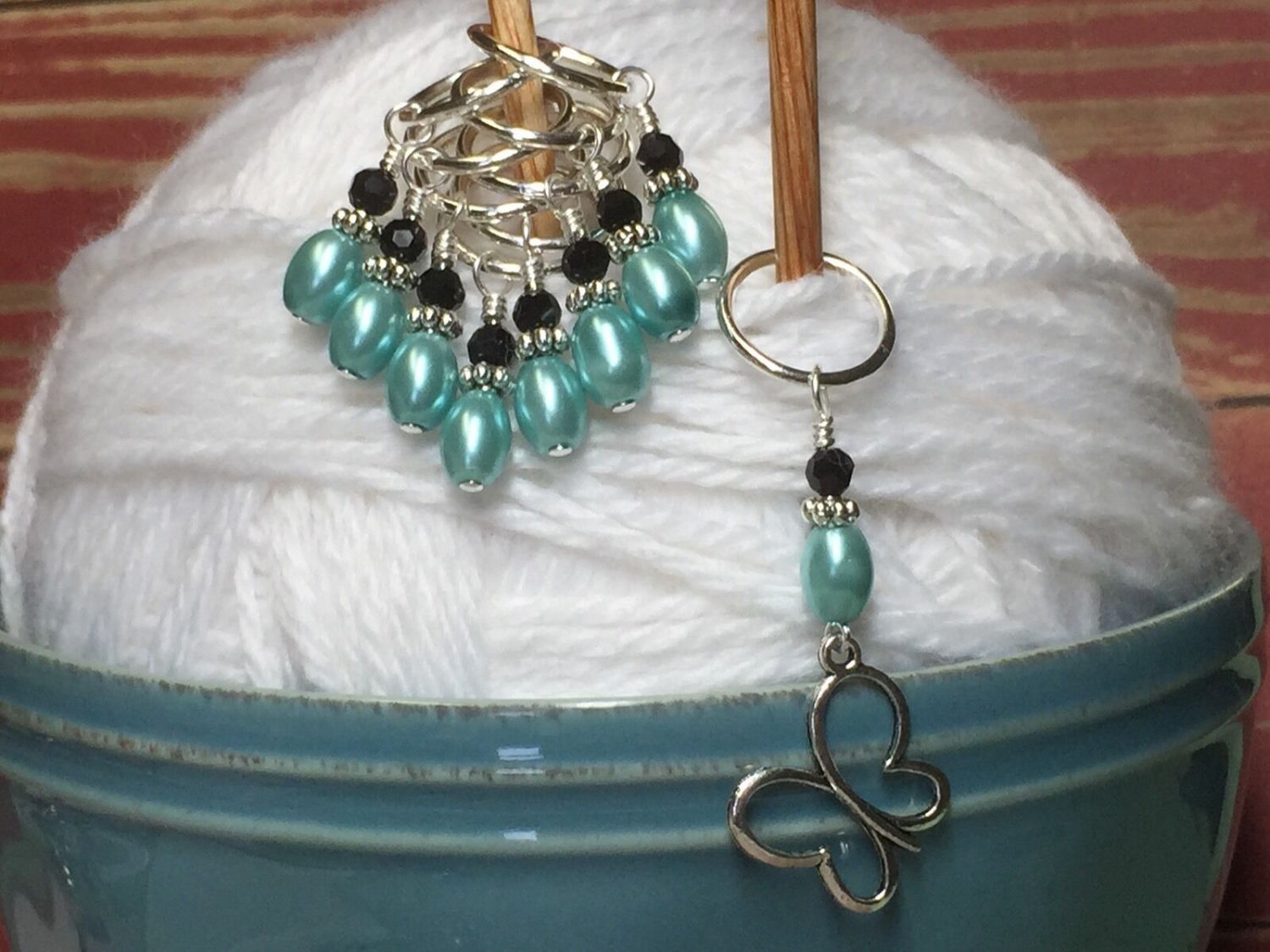Butterfly Handmade Knitting Stitch Markers (SNAG FREE)