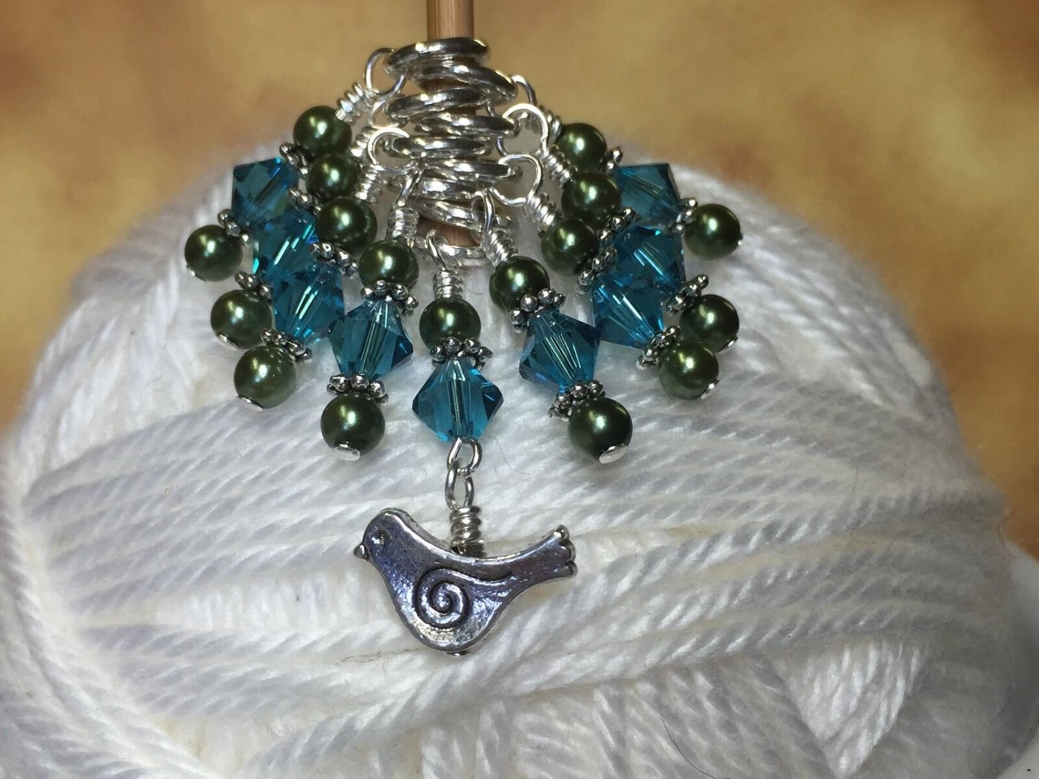 Beaded Bird Knitting Stitch Markers (SNAG FREE)