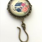 Magnetic Porcelain Teapot Portuguese Knitting Pin - ID Badge Holder