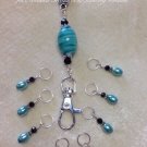 Handmade Beaded Stitch Marker Set with Lanyard (SNAG FREE)