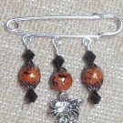 Handmade Cat/ Kitten Beaded Scarf or Shawl Pin