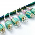 Striped Celtic Knot Stitch Markers for Knitting- Set of 6