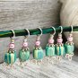 Striped Celtic Knot Stitch Markers for Knitting- Set of 6