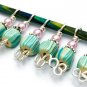 Striped Celtic Knot Stitch Markers for Knitting- Set of 6