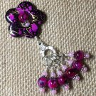 6 SNAG FREE Stitch Markers AND Flower Clip Holder- Knitting Tools