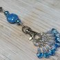 Handmade Beaded Blue Star Stitch Marker Lanyard (SNAG FREE) for Knitters