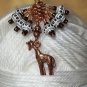 Copper Giraffe Beaded Knitting Stitch Markers (SNAG FREE)