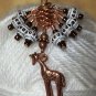 Copper Giraffe Beaded Knitting Stitch Markers (SNAG FREE)