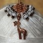 Copper Giraffe Beaded Knitting Stitch Markers (SNAG FREE)