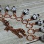 Copper Giraffe Beaded Knitting Stitch Markers (SNAG FREE)