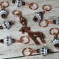 Copper Giraffe Beaded Knitting Stitch Markers (SNAG FREE)