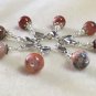 Removable Clip-On Red Agate Stitch Markers - For Knit Or Crochet