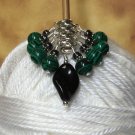 Malachite Knitting Stitch Marker Set (SNAG FREE)- Set of 9